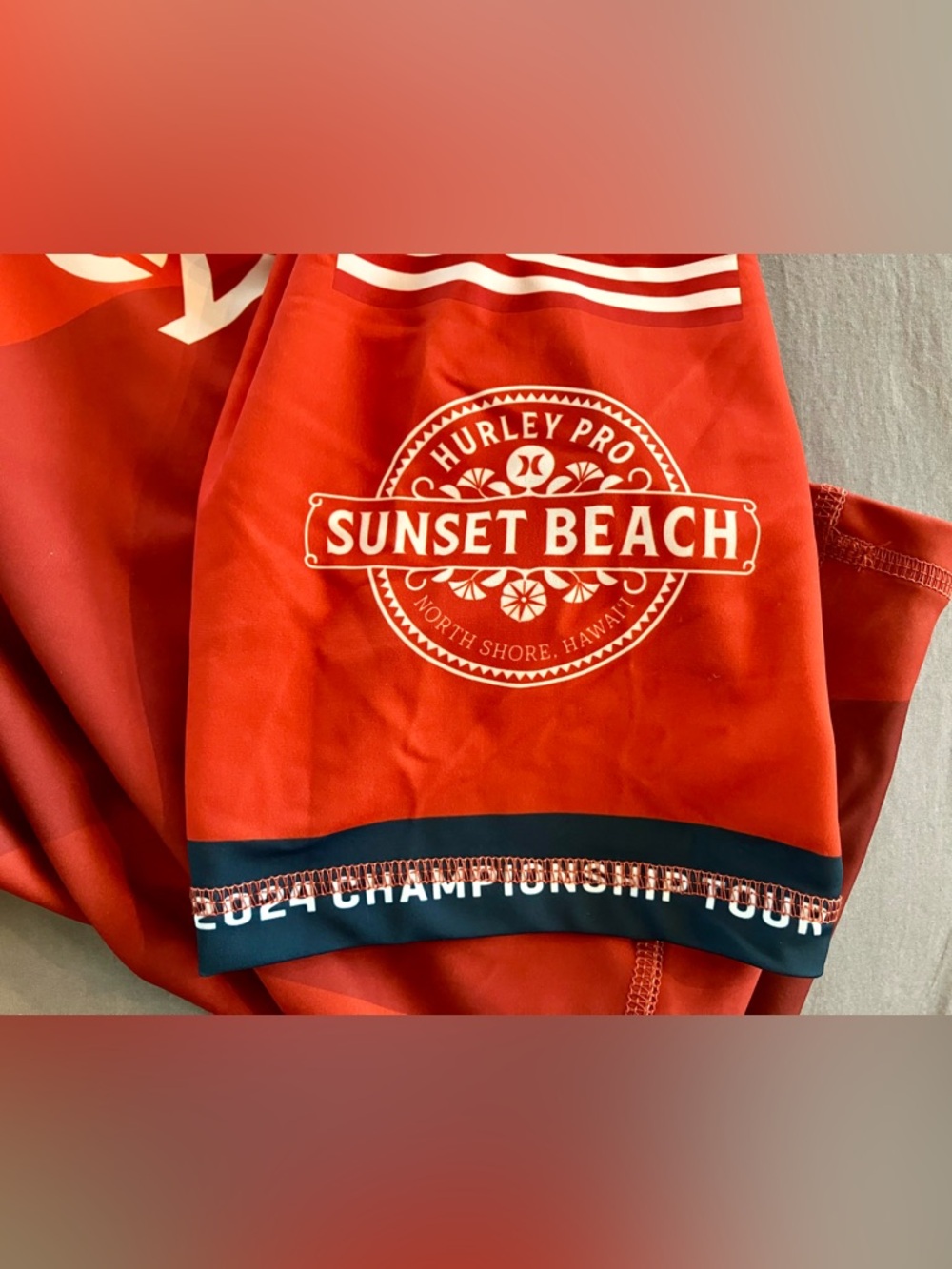 Hurley 2024 Kade Matson Sunset Beach World Surf League Contest Rashguard Jersey - Picture 3 of 6